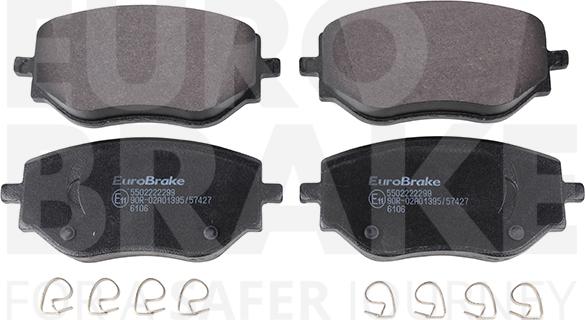 Eurobrake 5502222299 - Гальмівні колодки, дискові гальма autozip.com.ua