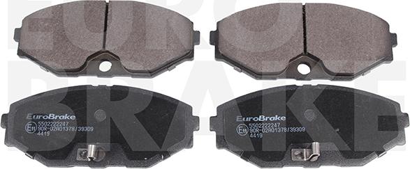 Eurobrake 5502222247 - Гальмівні колодки, дискові гальма autozip.com.ua