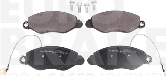 Eurobrake 5502222263 - Гальмівні колодки, дискові гальма autozip.com.ua