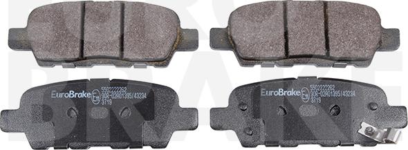 Eurobrake 5502222262 - Гальмівні колодки, дискові гальма autozip.com.ua