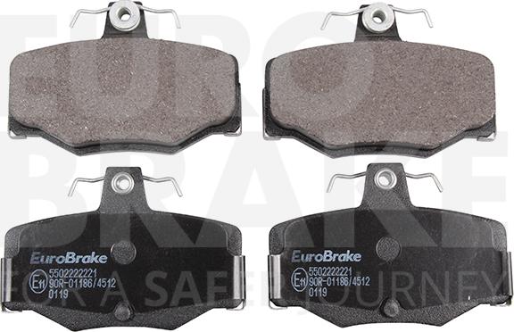 Eurobrake 5502222221 - Гальмівні колодки, дискові гальма autozip.com.ua