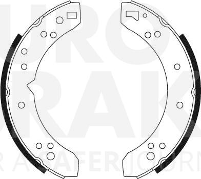 Eurobrake 58492799040 - Комплект гальм, барабанний механізм autozip.com.ua