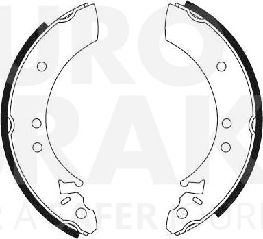 Eurobrake 58492799041 - Комплект гальм, барабанний механізм autozip.com.ua