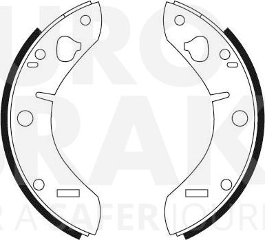 Eurobrake 58492799011 - Комплект гальм, барабанний механізм autozip.com.ua