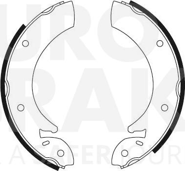 Eurobrake 58492725056 - Комплект гальм, барабанний механізм autozip.com.ua