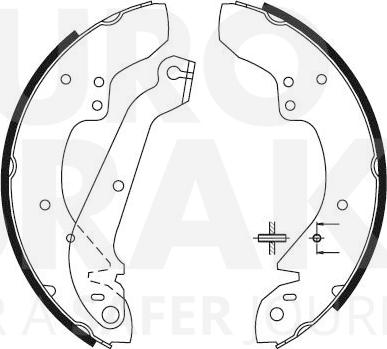 Eurobrake 58492725358 - Комплект гальм, барабанний механізм autozip.com.ua