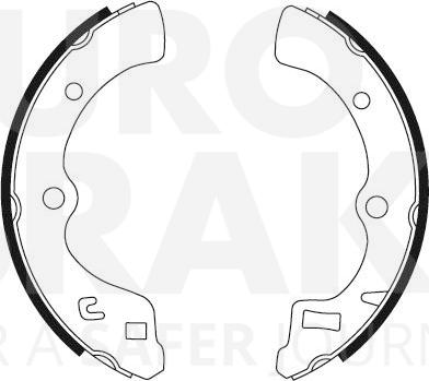 Eurobrake 58492726387 - Комплект гальм, барабанний механізм autozip.com.ua