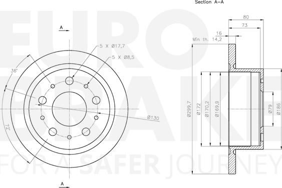 Eurobrake 5815311946 - Гальмівний диск autozip.com.ua