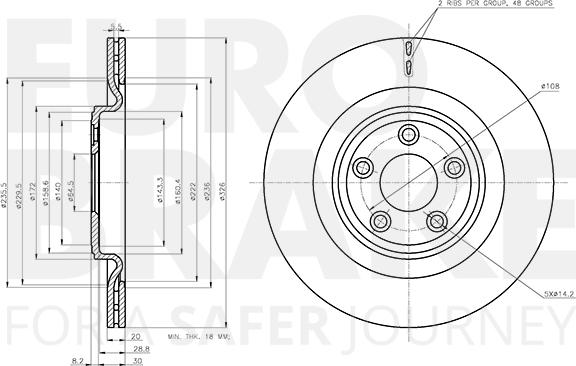 Eurobrake 5815311227 - Гальмівний диск autozip.com.ua