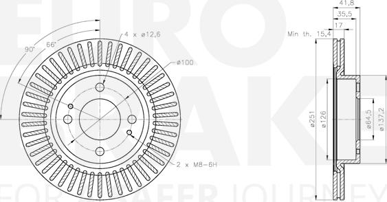 Eurobrake 5815313087 - Гальмівний диск autozip.com.ua