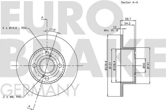 Eurobrake 5815204599 - Гальмівний диск autozip.com.ua