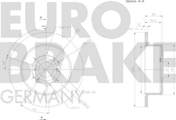 Eurobrake 58152045144 - Гальмівний диск autozip.com.ua