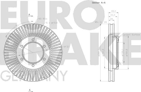 Eurobrake 58152045153 - Гальмівний диск autozip.com.ua