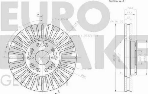 Eurobrake 58152045165 - Гальмівний диск autozip.com.ua