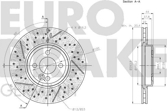 Eurobrake 5815204038 - Гальмівний диск autozip.com.ua