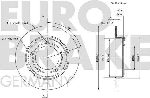 Eurobrake 5815205201 - Гальмівний диск autozip.com.ua