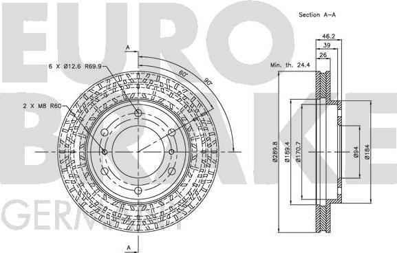 Eurobrake 5815203033 - Гальмівний диск autozip.com.ua