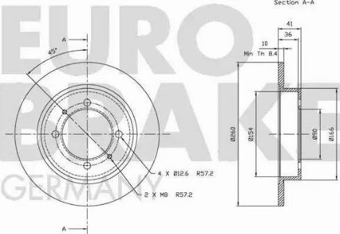 Eurobrake 5815203027 - Гальмівний диск autozip.com.ua