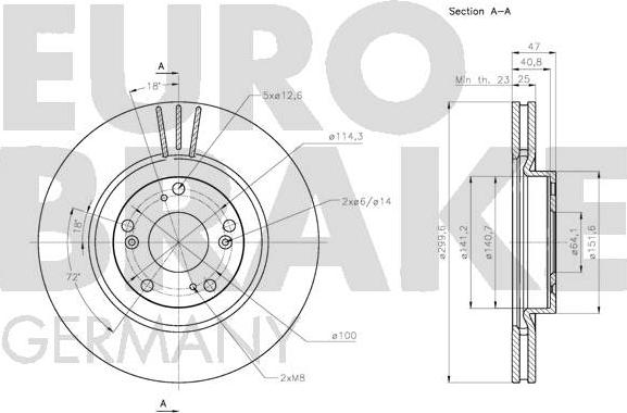 Eurobrake 5815202654 - Гальмівний диск autozip.com.ua