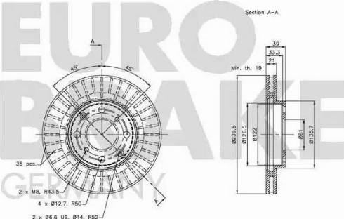 Eurobrake 5815202630 - Гальмівний диск autozip.com.ua