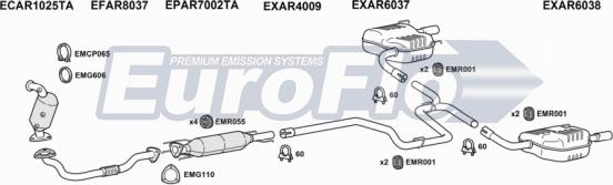 EuroFlo AR15924D 3011 - Система випуску ОГ autozip.com.ua