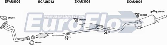 EuroFlo AUA416 3001A - Система випуску ОГ autozip.com.ua