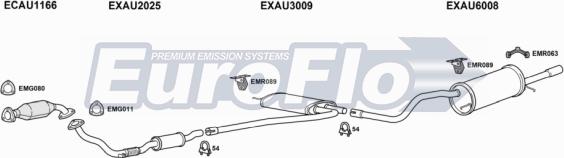 EuroFlo AUA416 3001B - Система випуску ОГ autozip.com.ua