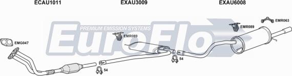 EuroFlo AUA416 3001C - Система випуску ОГ autozip.com.ua