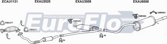 EuroFlo AUA416 3001D - Система випуску ОГ autozip.com.ua