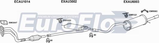 EuroFlo AUA418 3001B - Система випуску ОГ autozip.com.ua