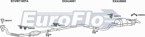 EuroFlo AUA319D 1004D - Система випуску ОГ autozip.com.ua