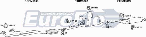 EuroFlo BM52020 2018A - Система випуску ОГ autozip.com.ua