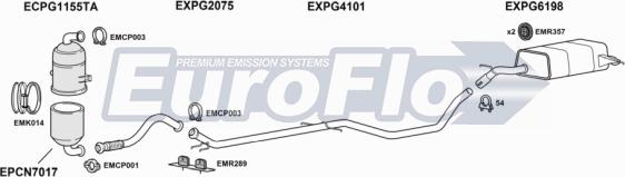 EuroFlo PG50816D 2001 - Система випуску ОГ autozip.com.ua