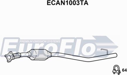 EuroFlo ECAN1003TA - Каталізатор autozip.com.ua