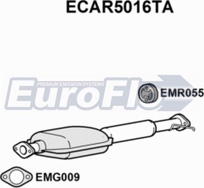 EuroFlo ECAR5016TA - Каталізатор autozip.com.ua