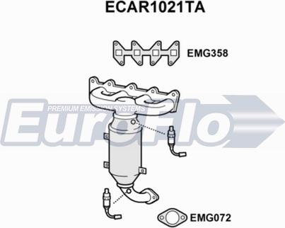 EuroFlo ECAR1021TA - Каталізатор autozip.com.ua