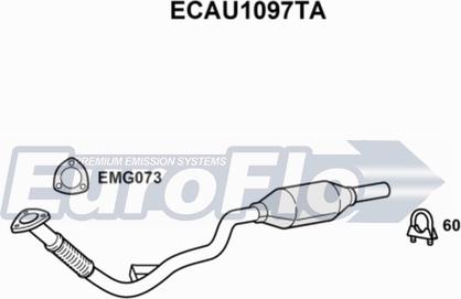 EuroFlo ECAU1097TA - Каталізатор autozip.com.ua