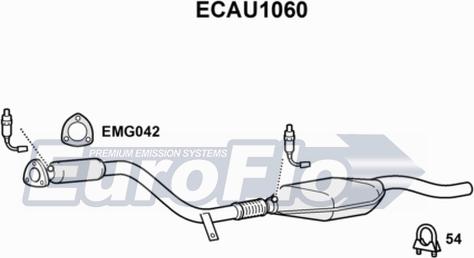 EuroFlo ECAU1060 - Каталізатор autozip.com.ua