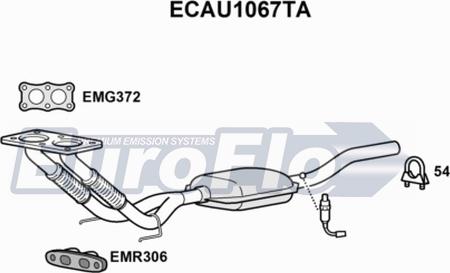 EuroFlo ECAU1067TA - Каталізатор autozip.com.ua