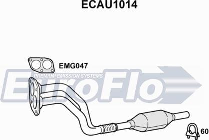 EuroFlo ECAU1014 - Каталізатор autozip.com.ua