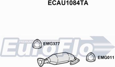 EuroFlo ECAU1084TA - Каталізатор autozip.com.ua