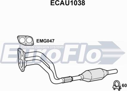 EuroFlo ECAU1038 - Каталізатор autozip.com.ua