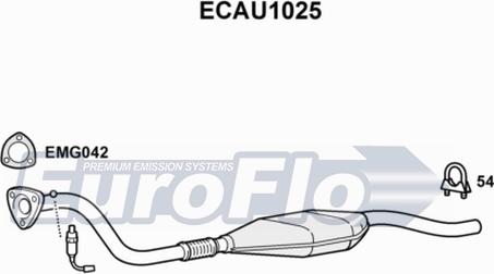 EuroFlo ECAU1025 - Каталізатор autozip.com.ua