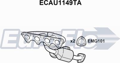 EuroFlo ECAU1149TA - Каталізатор autozip.com.ua