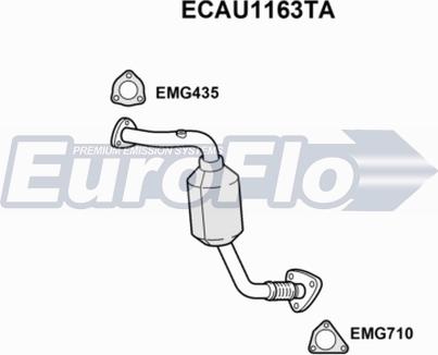 EuroFlo ECAU1163TA - Каталізатор autozip.com.ua
