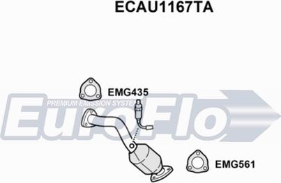 EuroFlo ECAU1167TA - Каталізатор autozip.com.ua