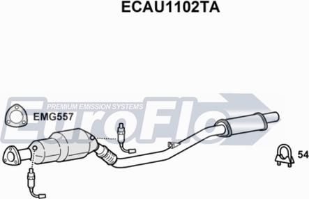 EuroFlo ECAU1102TA - Каталізатор autozip.com.ua