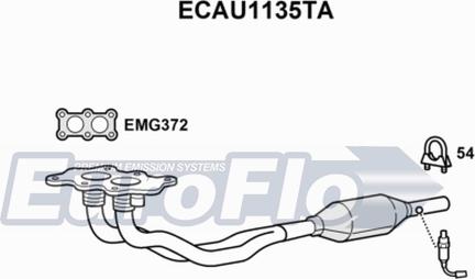 EuroFlo ECAU1135TA - Каталізатор autozip.com.ua