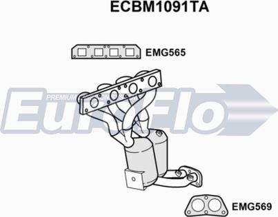 EuroFlo ECBM1091TA - Каталізатор autozip.com.ua