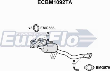 EuroFlo ECBM1092TA - Каталізатор autozip.com.ua